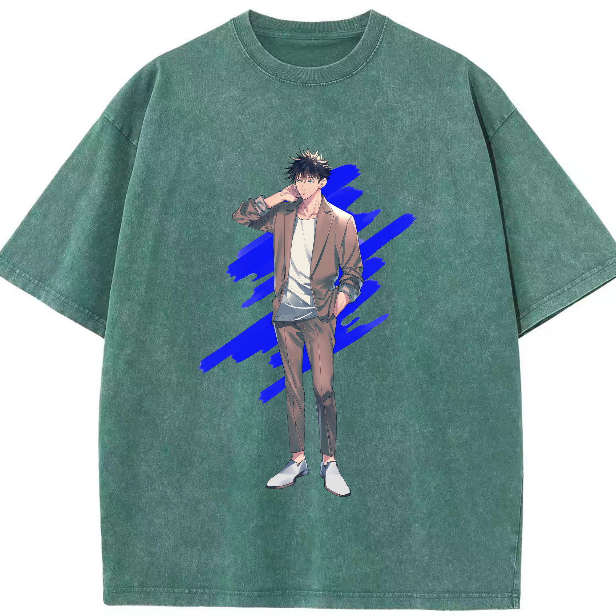 （画像用） 呪術廻戦 Jujutsu Kaisen 綿100% ヴィンテージ風 半袖Tシャツ（フロントプリント）
